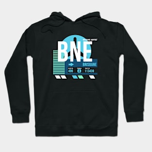 Brisbane (BNE) Airport Code Baggage Tag Hoodie